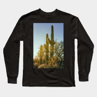 Three Saguaros Long Sleeve T-Shirt